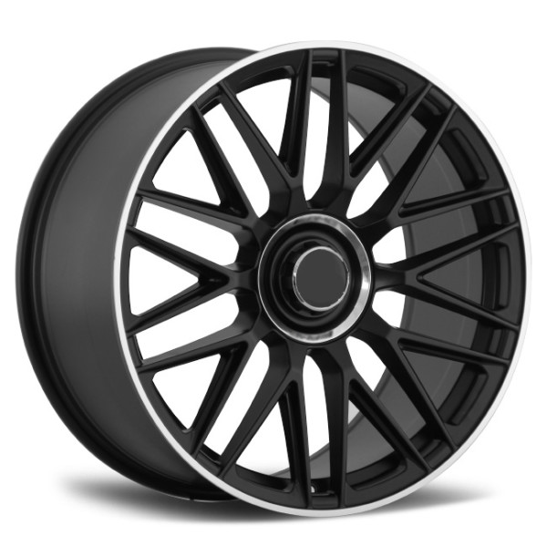 1118 Size 19x9.5 5x112 Matte Black Machine Lip