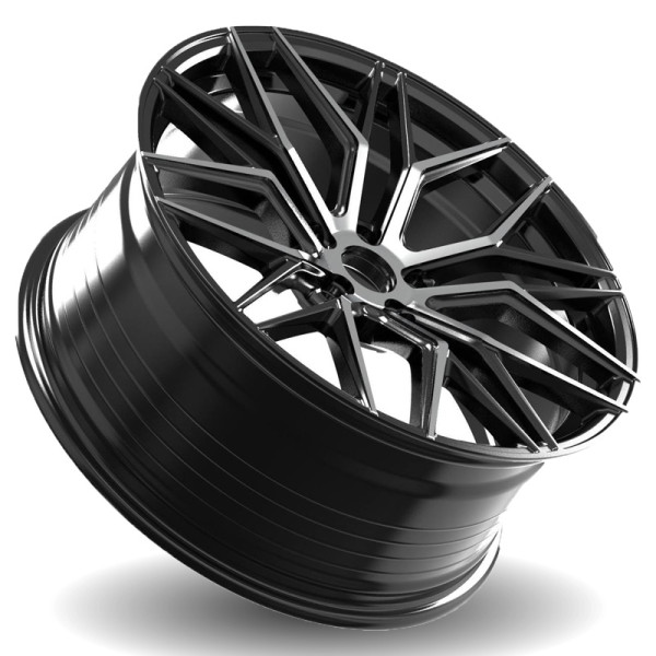 Alfina AF303 Size 20 Inch 5x114.3 Gloss Black Machined Face (Set of 4)