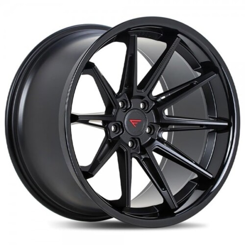 FERRADA CM2 Wheels Size 20x9 Inch Matte Black with Gloss Black Lip (Wheel & Tire Package)