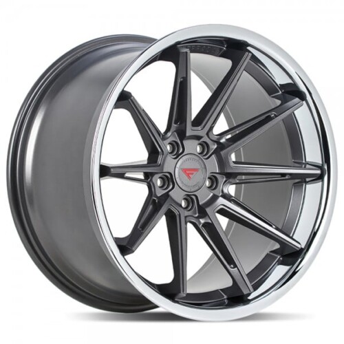 FERRADA CM2 Wheel Rim Size 20 Inch Matte Graphite with Chrome Lip