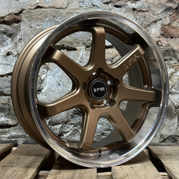 F1R FC7 Wheel Size 18 Satin Bronze Polish Lip - Image 2
