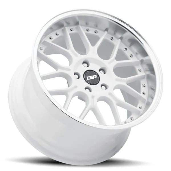 ESR CS18 Wheels Size 19 Gloss White with Machine Lip - Image 3