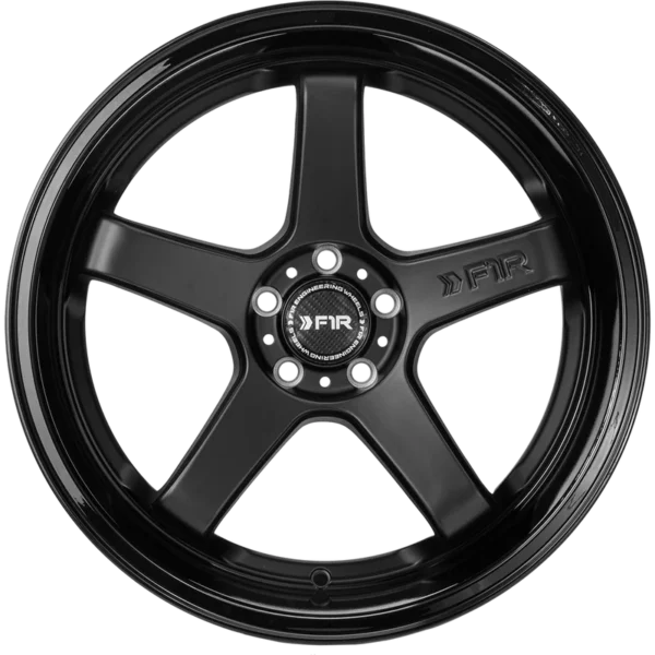 F1R FC5 Wheel Size 18 Matte Black with Gloss Black Lip - Image 2
