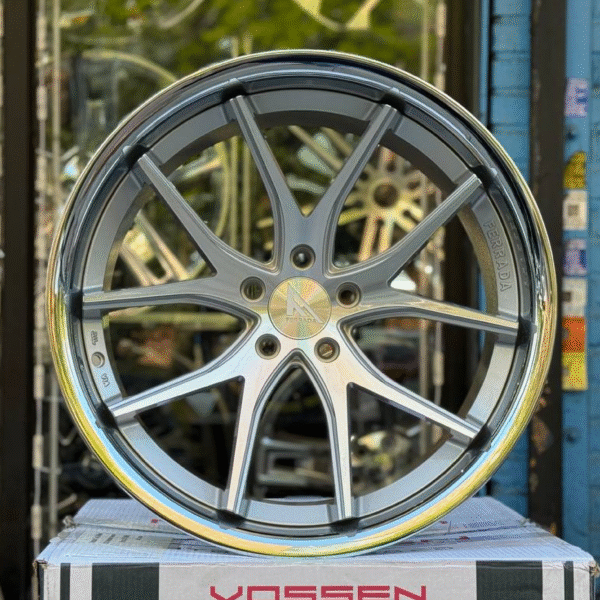 FERRADA FR2 Wheel Size 19 Machine Silver with Chrome Lip - Image 2