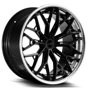 AZAD AZSLS1.0 WHEEL SIZE 22 Gloss Black with Chrome Lip
