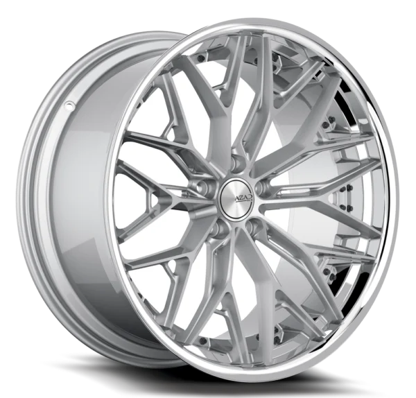 AZAD AZSLS1.0 WHEEL SIZE 22 Silver Brushed with Chrome Lip