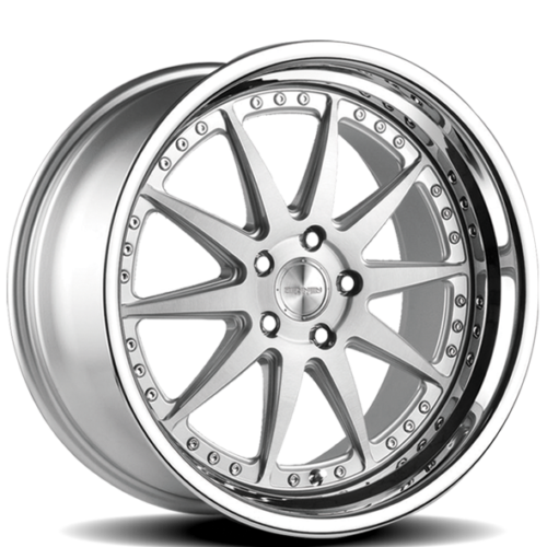RENNEN CSL1 Wheels Rim Size 18 Inch Silver Brushed with Chrome Step Lip