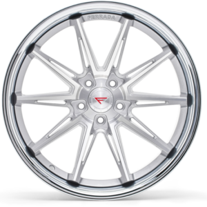 FERRADA CM2 Wheels Size 19 Machine Silver with Chrome Lip
