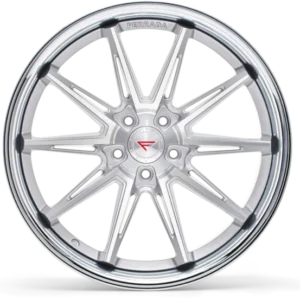 FERRADA CM2 Wheels Size 19 Machine Silver with Chrome Lip