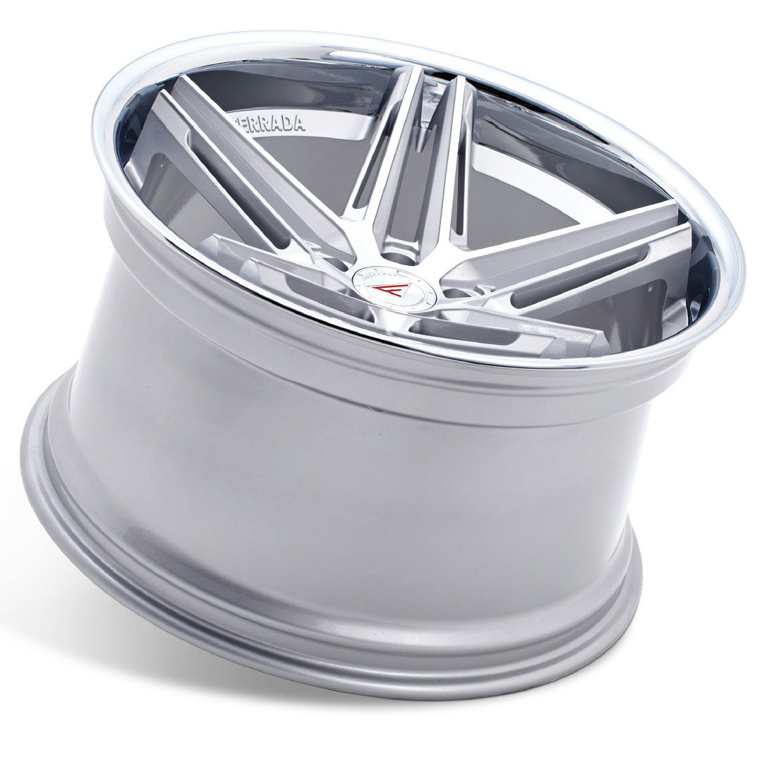 FERRADA CM1 Wheel Size 19 Machine Silver with Chrome Lip - Image 2