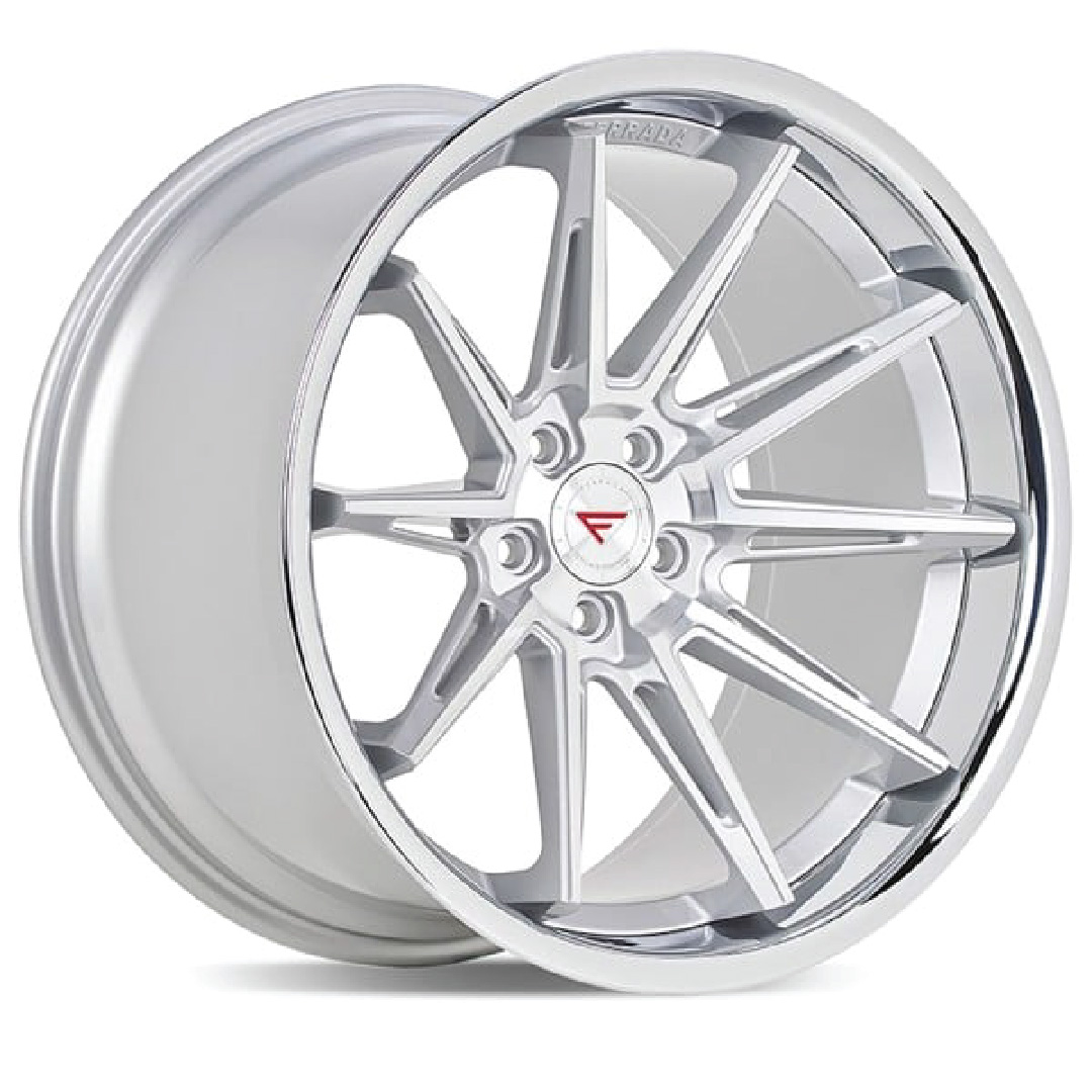 FERRADA CM2 Wheel Size 19 Machine Silver with Chrome Lip
