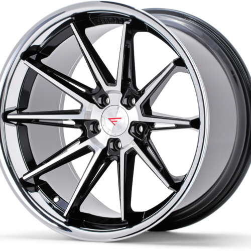 FERRADA CM2 Wheels Size 20 Machine Black with Gloss Black Lip
