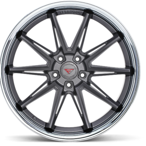 FERRADA CM2 Wheels Size 20 Matte Graphite with Chrome Lip
