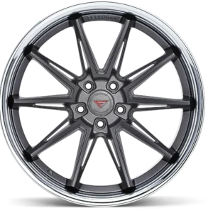 FERRADA CM2 Wheels Rims Size 20 Inch Matte Graphite with Chrome Lip
