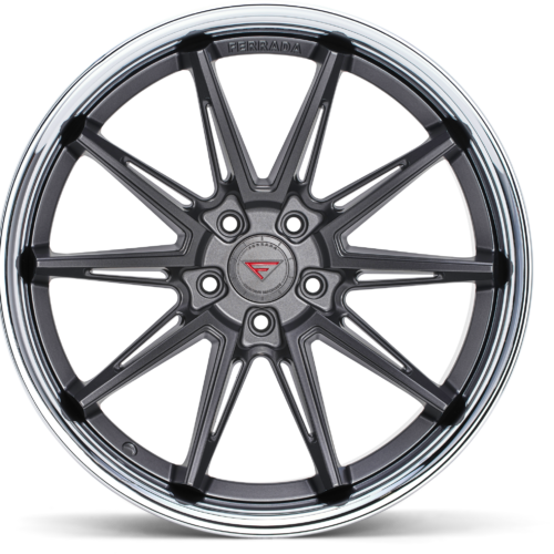 FERRADA CM2 Wheels Rims Size 20 Inch Matte Graphite with Chrome Lip