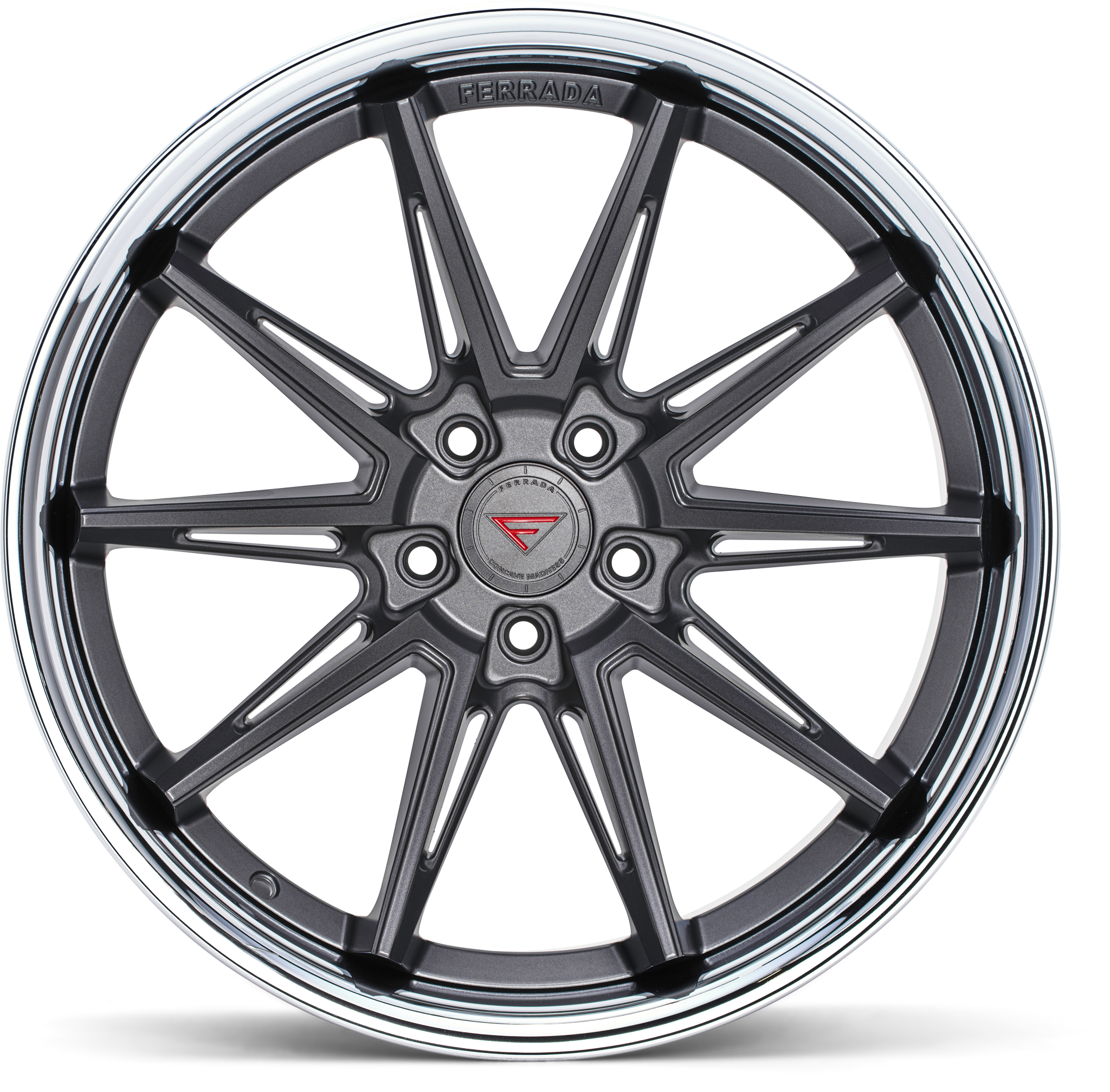 FERRADA CM2 Wheels Size 20 Matte Graphite with Chrome Lip - Image 4