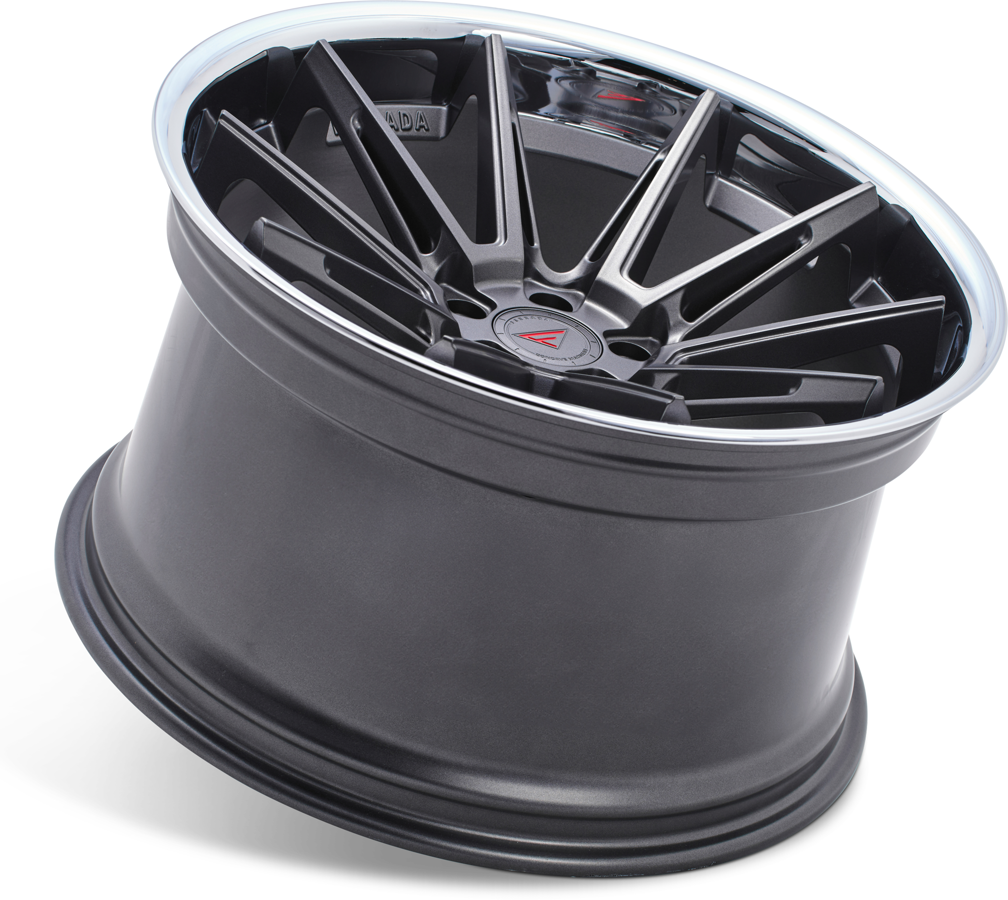 FERRADA CM2 Wheels Size 20 Matte Graphite with Chrome Lip - Image 2