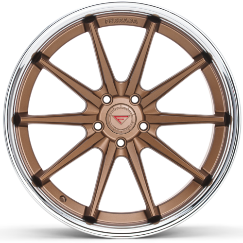 FERRADA FR4 Wheels Rims Size 19 Matte Bronze with Chrome Lip