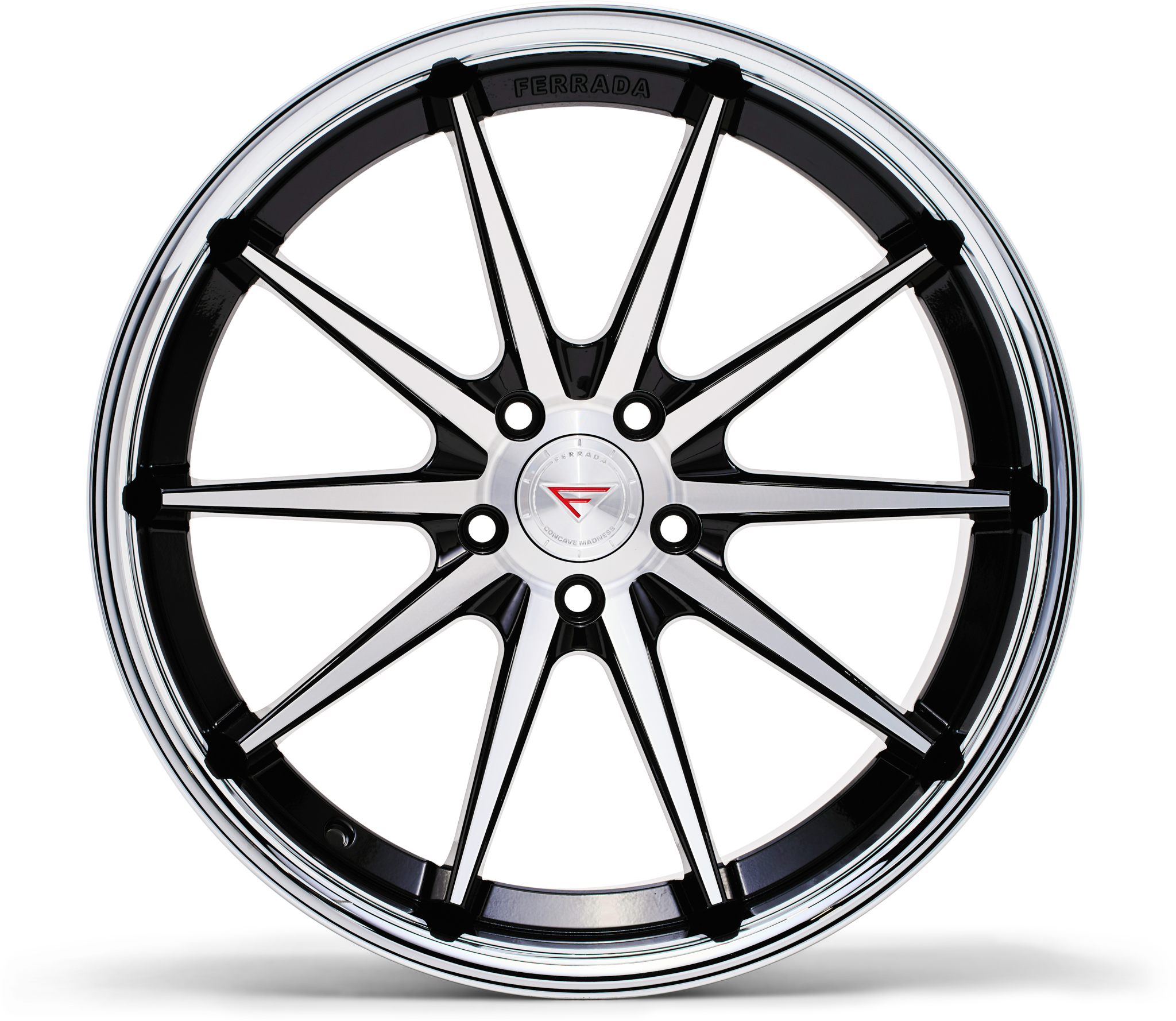 FERRADA FR4 Wheels Size 19 Machine Black with Gloss Black Lip - Imagen 3