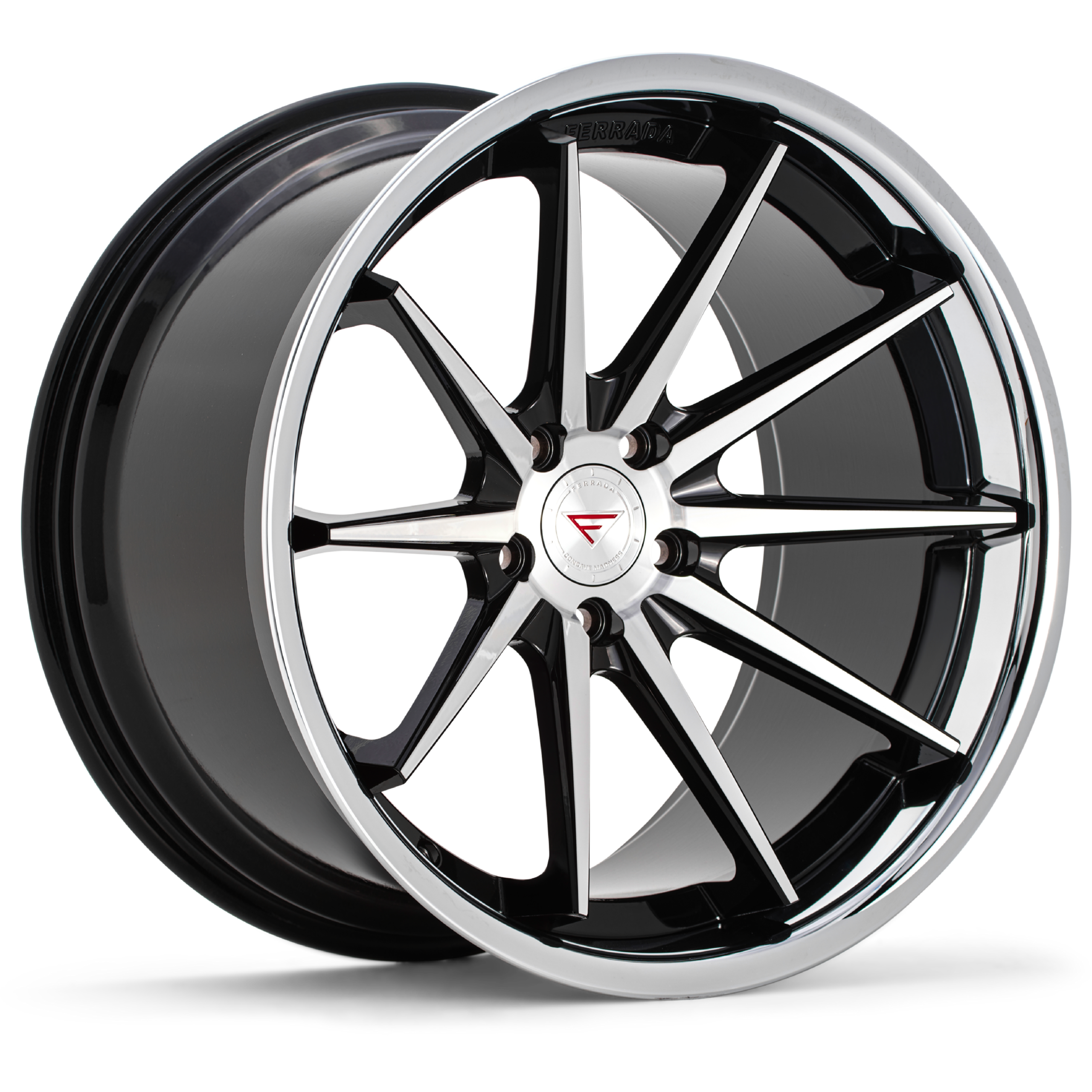 FERRADA FR4 Wheels Size 19 Machine Black with Gloss Black Lip