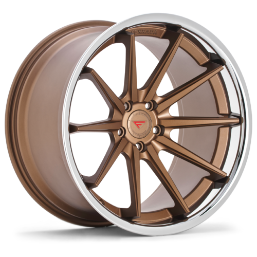 FERRADA FR4 Wheels Rims Size 19 Matte Bronze with Chrome Lip