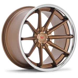 FERRADA FR4 Wheels Rims Size 19 Matte Bronze with Chrome Lip