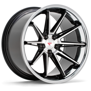 FERRADA CM2 Wheels Size 20 Machine Black with Gloss Black Lip