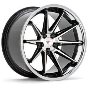 FERRADA CM2 Wheels Size 20 Machine Black with Gloss Black Lip