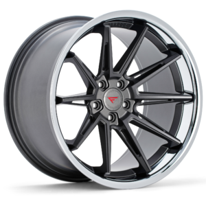 FERRADA CM2 Wheels Size 20 Matte Graphite with Chrome Lip