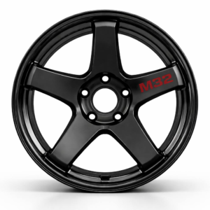 C M32 Wheels Size 18 Matte Black with Gloss Black Lip