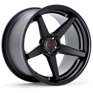 FERRADA FR3 Wheels Size 20x9 / 20x10.5 Matte Black with Gloss Black Lip (Wheel & Tire Package) Staggered Setup