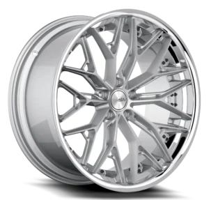 AZAD AZSLS1.0 WHEEL SIZE 22 Brushed Silver with Chrome Lip