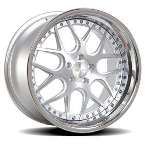 RENNEN CSL 2 Wheels Rims Size 20 Silver Brushed with Chrome Step Lip
