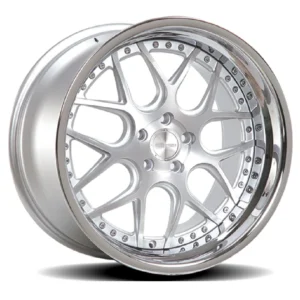 RENNEN CSL 2 Wheels Rims Size 20 Silver Brushed with Chrome Step Lip