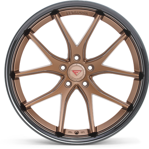 FERRADA FR2 Wheels Size 20 Matte Bronze with Gloss Black Lip
