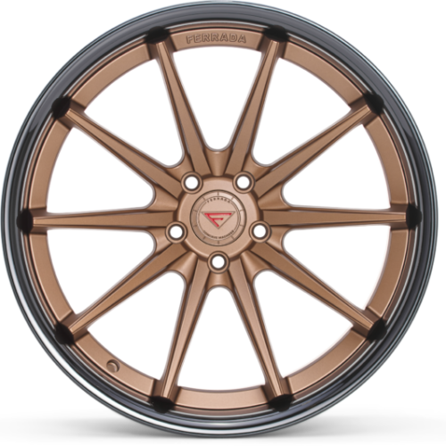 FERRADA FR4 Wheels Rims Size 22 Matte Bronze with Gloss Black Lip