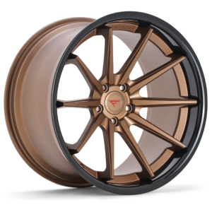 FERRADA FR4 Wheels Rims Size 22 Matte Bronze with Gloss Black Lip
