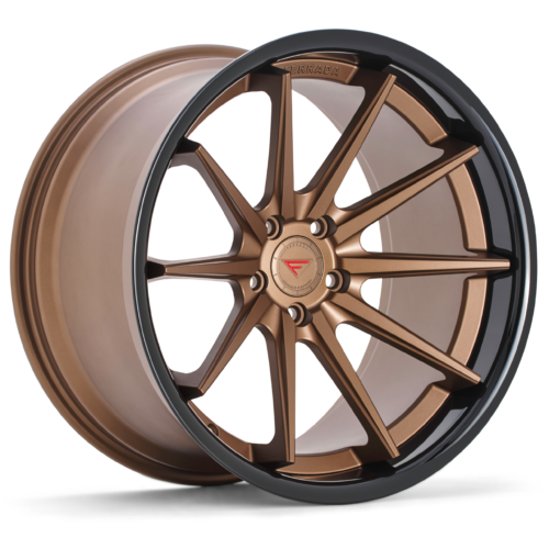 FERRADA FR4 Wheels Rims Size 22 Matte Bronze with Gloss Black Lip