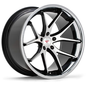 FERRADA FR2 Wheels Size 20 Machine Black with Chrome Lip