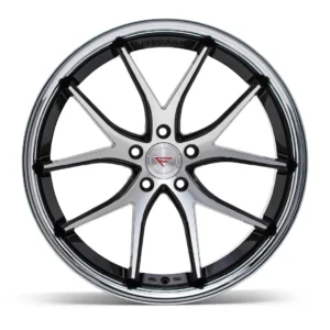FERRADA FR2 Wheels Size 20 Machine Black with Chrome Lip