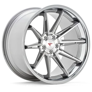 FERRADA CM2 Wheels Size 20 Machine Silver with Chrome Lip