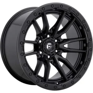 FUEL Rebel 6 Rim Wheel Size 20 Inch Matte Black with a Simulated Beadlock