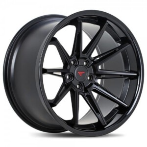 FERRADA CM2 Wheels Size 20x9 Inch Matte Black with Gloss Black Lip (Wheel & Tire Package)