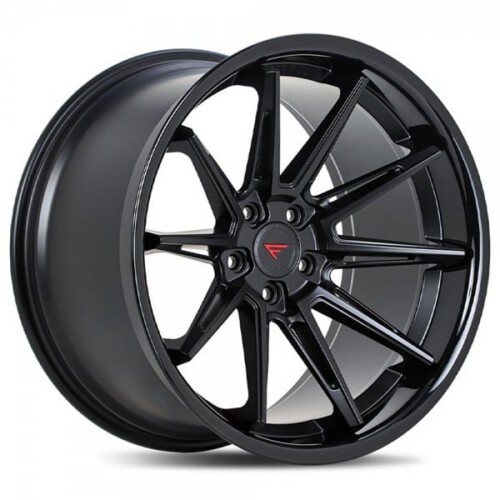 FERRADA CM2 Wheels Size 20x9 Inch Matte Black with Gloss Black Lip (Wheel & Tire Package)