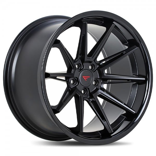 FERRADA CM2 Wheel Size 20 Matte Black with Gloss Black Lip (Wheel & Tire Package)