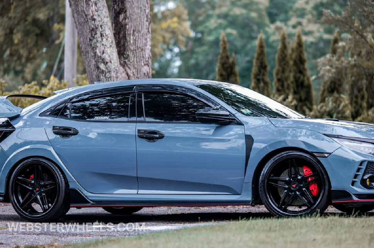 FERRADA CM1 Wheels Rim Size 20 Inch Matte Black with Gloss Black Lip for Honda Civic Type R (2017-2026) Wheel & Tire Package - Image 3