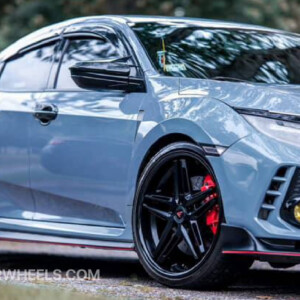 FERRADA CM1 Wheels Rim Size 20 Inch Matte Black with Gloss Black Lip for Honda Civic Type R (2017-2026) Wheel & Tire Package