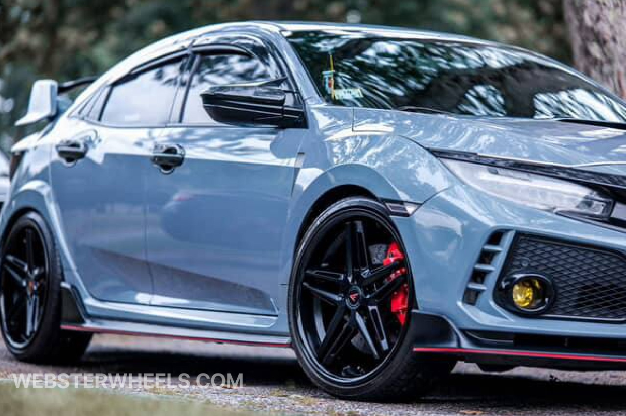 FERRADA CM1 Wheels Rim Size 20 Inch Matte Black with Gloss Black Lip for Honda Civic Type R (2017-2026) Wheel & Tire Package - Image 2