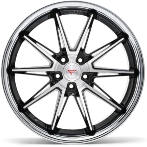 FERRADA CM2 Wheels Size 20 Machine Black with Gloss Black Lip