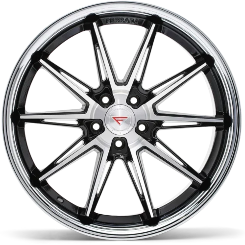 FERRADA CM2 Wheels Size 19 Machine Silver with Chrome Lip